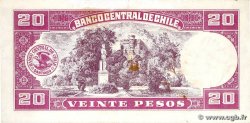 20 Pesos - 2 Condores CHILI 1947 P.093b SUP