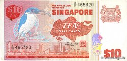 10 Dollars SINGAPORE 1988 P.11b VF
