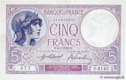 5 Francs FEMME CASQUÉE FRANKREICH 1919 F.03.03 fST