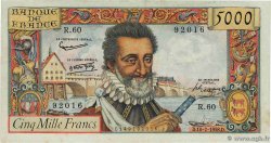 5000 Francs HENRI IV FRANCE 1958 F.49.07 TTB