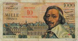 10 NF sur 1000 Francs RICHELIEU FRANCE 1957 F.53.01 B+