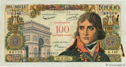 100 NF sur 10000 Francs BONAPARTE Numéro radar FRANCE 1958 F.55.01 VF-