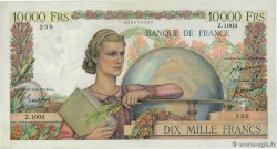 10000 Francs GÉNIE FRANÇAIS FRANCE 1950 F.50.42 TTB