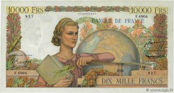 10000 Francs GÉNIE FRANÇAIS FRANCE 1954 F.50.70 VF+