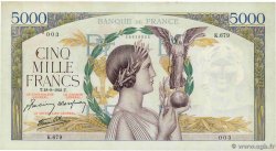 5000 Francs VICTOIRE Impression à plat FRANCE 1941 F.46.26