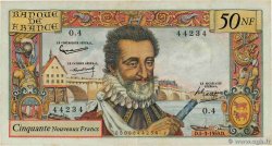 50 Nouveaux Francs HENRI IV FRANCE 1959 F.58.01 pr.TTB