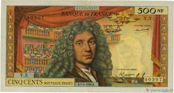 500 Nouveaux Francs MOLIÈRE FRANCE 1960 F.60.02 VF
