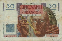 50 Francs LE VERRIER Petit numéro FRANCE 1946 F.20.01A1 F