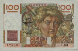 100 Francs JEUNE PAYSAN filigrane inversé FRANCIA 1954 F.28bis.05 MBC+