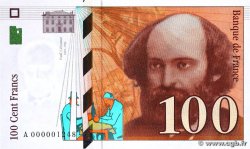 100 Francs CÉZANNE Petit numéro FRANCIA 1997 F.74.01 FDC