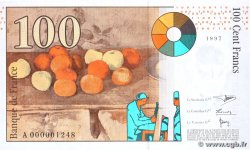 100 Francs CÉZANNE Petit numéro FRANCIA 1997 F.74.01 FDC