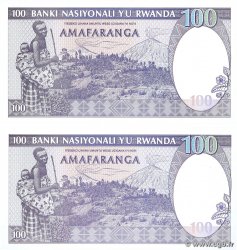 100 Francs Lot RWANDA 1989 P.19a UNC