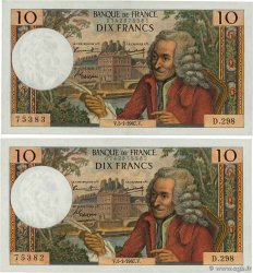 10 Francs VOLTAIRE Consécutifs FRANCE 1967 F.62.24