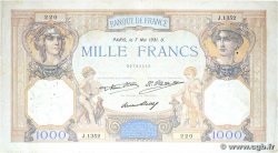 1000 Francs CÉRÈS ET MERCURE FRANCE 1931 F.37.06 VG