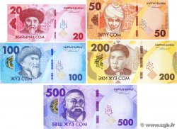 20 au 500 Som Lot KYRGYZSTAN 2023 P.34 au P.38