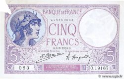 5 Francs FEMME CASQUÉE FRANCE 1924 F.03.08