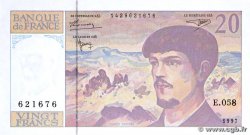 20 Francs DEBUSSY Modifié FRANCE 1997 F.66ter.02