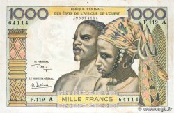 1000 Francs WEST AFRICAN STATES 1973 P.103Aj