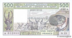 500 Francs WEST AFRICAN STATES 1988 P.106Aa