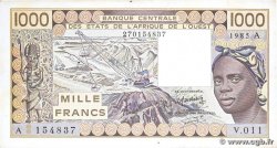 1000 Francs WEST AFRICAN STATES 1985 P.107Af