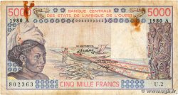 5000 Francs WEST AFRICAN STATES 1980 P.108Ad