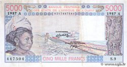 5000 Francs WEST AFRICAN STATES 1987 P.108Ap