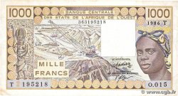 1000 Francs ÉTATS DE L AFRIQUE DE L OUEST 1986 P.807Tg
