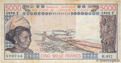 5000 Francs ESTADOS DEL OESTE AFRICANO 1990 P.808Tj RC