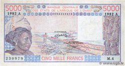5000 Francs ESTADOS DEL OESTE AFRICANO 1982 P.108Ai RC