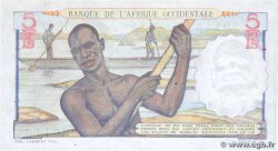 5 Francs FRENCH WEST AFRICA 1943 P.36 XF
