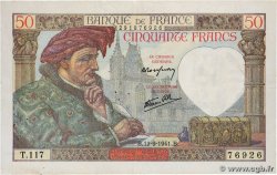 50 Francs JACQUES CŒUR FRANCE 1941 F.19.14 F