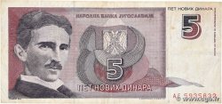 5 Novih Dinara YUGOSLAVIA 1994 P.148 F+
