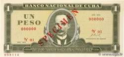 1 Peso Spécimen CUBA 1972 P.102as UNC-