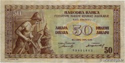 50 Dinara YUGOSLAVIA 1946 P.064a BB