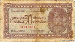 50 Dinara YOUGOSLAVIE 1944 P.052b B+