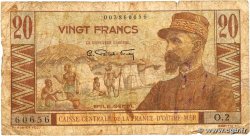 20 Francs Émile Gentil CCFOM AFRIQUE ÉQUATORIALE FRANÇAISE 1947 A.131a G
