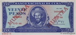 20 Pesos Spécimen KUBA 1989 P.105d fST+
