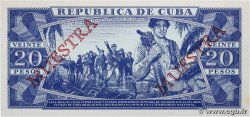 20 Pesos Spécimen KUBA 1989 P.105d fST+
