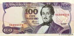 100 Pesos Oro COLOMBIA 1977 P.418a