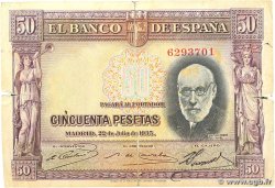 50 Pesetas ESPAÑA 1935 P.088