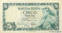 5 Pesetas ESPAÑA 1954 P.146