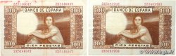 100 Pesetas Lot SPAIN 1953 P.145 VF