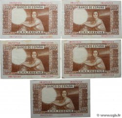 100 Pesetas Lot SPAGNA 1953 P.145 BB