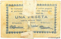 1 Peseta ESPAÑA Lorca 1937 P.- MC