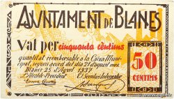 50 Centims SPAIN Blanes 1937 E.- XF+
