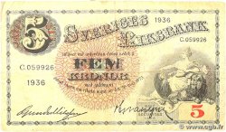 5 Kronor SUÈDE 1936 P.33s S