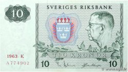 10 Kronor SUÈDE 1963 P.52a VZ