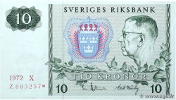 10 Kronor Remplacement SUÈDE 1972 P.52c VZ+