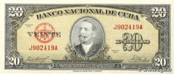 20 Pesos CUBA 1958 P.080b VF