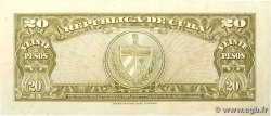 20 Pesos CUBA 1958 P.080b VF